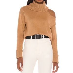 Turtleneck Cold Shoulder Sweater